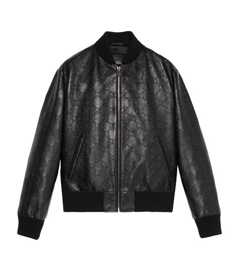 gucci leather jacket bomber|Gucci bomber jacket price.